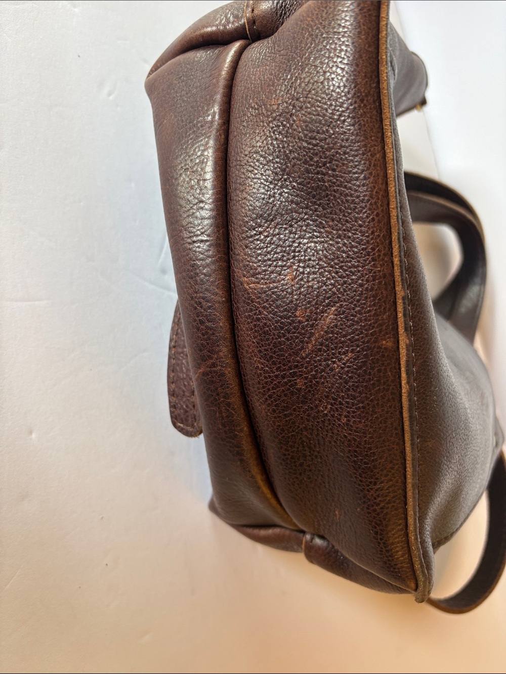 Portland Leather Dark Brown Leather Messenger Tote - Picture 3 of 10
